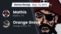 Recap: Mathis  vs. Orange Grove  2019