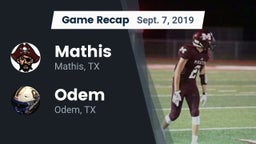Recap: Mathis  vs. Odem  2019