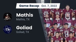 Recap: Mathis  vs. Goliad  2022