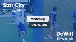 Matchup: Star City High vs. DeWitt  2016