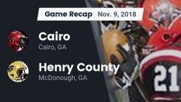 Recap: Cairo  vs. Henry County  2018