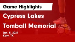 Cypress Lakes  vs Tomball Memorial  Game Highlights - Jan. 5, 2024