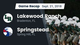 Recap: Lakewood Ranch  vs. Springstead  2018
