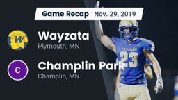 Recap: Wayzata  vs. Champlin Park  2019