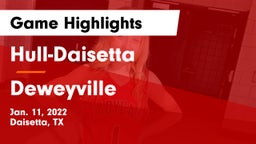 Hull-Daisetta  vs Deweyville  Game Highlights - Jan. 11, 2022