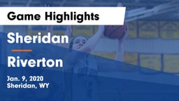 Sheridan  vs Riverton Game Highlights - Jan. 9, 2020
