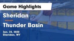 Sheridan  vs Thunder Basin  Game Highlights - Jan. 24, 2020