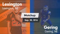 Matchup: Lexington High vs. Gering  2016