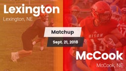 Matchup: Lexington High vs. McCook  2018