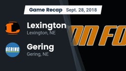 Recap: Lexington  vs. Gering  2018