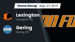 Recap: Lexington  vs. Gering  2019
