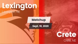 Matchup: Lexington High vs. Crete  2020