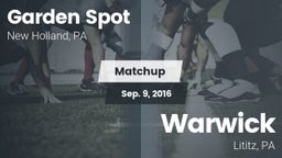 Matchup: Garden Spot vs. Warwick  2016