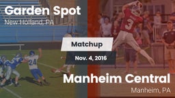 Matchup: Garden Spot vs. Manheim Central  2016