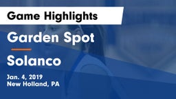 Garden Spot  vs Solanco  Game Highlights - Jan. 4, 2019