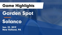 Garden Spot  vs Solanco  Game Highlights - Jan. 22, 2019
