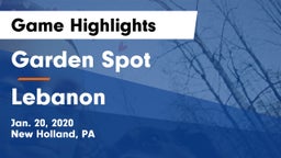 Garden Spot  vs Lebanon  Game Highlights - Jan. 20, 2020