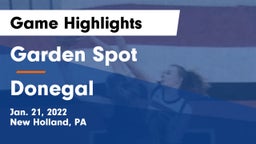 Garden Spot  vs Donegal  Game Highlights - Jan. 21, 2022