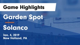 Garden Spot  vs Solanco  Game Highlights - Jan. 4, 2019