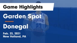 Garden Spot  vs Donegal  Game Highlights - Feb. 23, 2021