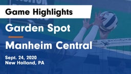 Garden Spot  vs Manheim Central  Game Highlights - Sept. 24, 2020