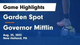 Garden Spot  vs Governor Mifflin   Game Highlights - Aug. 25, 2023