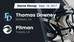 Recap: Thomas Downey  vs. Pitman  2017