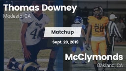 Matchup: Thomas Downey vs. McClymonds  2019