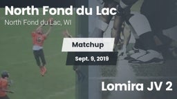 Matchup: North Fond du Lac vs. Lomira JV 2 2019