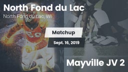 Matchup: North Fond du Lac vs. Mayville JV 2 2019