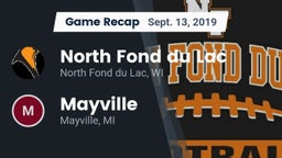 Recap: North Fond du Lac  vs. Mayville  2019