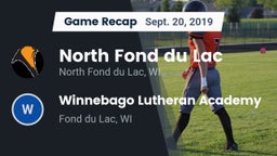 Recap: North Fond du Lac  vs. Winnebago Lutheran Academy  2019