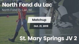 Matchup: North Fond du Lac vs. St. Mary Springs JV 2 2019