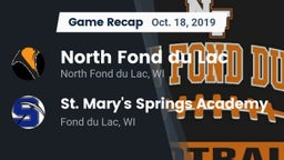 Recap: North Fond du Lac  vs. St. Mary's Springs Academy  2019