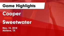 Cooper  vs Sweetwater  Game Highlights - Nov. 13, 2018