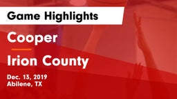 Cooper  vs Irion County  Game Highlights - Dec. 13, 2019