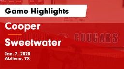 Cooper  vs Sweetwater  Game Highlights - Jan. 7, 2020