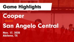 Cooper  vs San Angelo Central  Game Highlights - Nov. 17, 2020