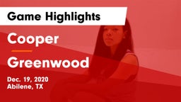 Cooper  vs Greenwood   Game Highlights - Dec. 19, 2020