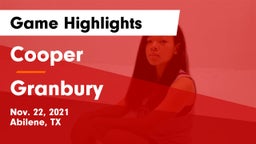Cooper  vs Granbury  Game Highlights - Nov. 22, 2021