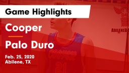 Cooper  vs Palo Duro Game Highlights - Feb. 25, 2020