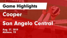 Cooper  vs San Angelo Central  Game Highlights - Aug. 27, 2019