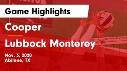Cooper  vs Lubbock Monterey  Game Highlights - Nov. 3, 2020