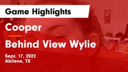Cooper  vs Behind View Wylie Game Highlights - Sept. 17, 2022
