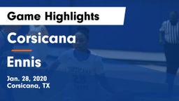 Corsicana  vs Ennis Game Highlights - Jan. 28, 2020