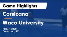 Corsicana  vs Waco University Game Highlights - Feb. 7, 2020