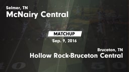 Matchup: McNairy Central vs. Hollow Rock-Bruceton Central  2016