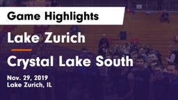 Lake Zurich  vs Crystal Lake South  Game Highlights - Nov. 29, 2019