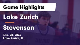 Lake Zurich  vs Stevenson  Game Highlights - Jan. 20, 2023
