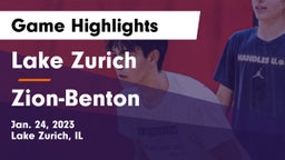 Lake Zurich  vs Zion-Benton  Game Highlights - Jan. 24, 2023